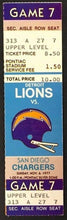 Load image into Gallery viewer, 1977 NFL Football Ticket Detroit Lions vs San Diego Chargers Pontiac Silverdome
