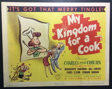 Load image into Gallery viewer, 1943 My Kingdom For A Cook Movie Lobby Card Poster Columbia Pictures Coburn