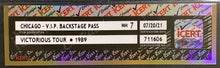 Load image into Gallery viewer, 1989 Chicago VIP Backstage Pass Victorious Tour iCert NM 7