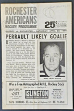 Load image into Gallery viewer, 1966 Maple Leaf Gardens AHL Program Rochester Americans v Quebec Aces Don Cherry