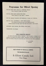 Load image into Gallery viewer, 1964 Peter Campbell Memorial Rink NHL Oldtimers vs Port Hope Hockey Program