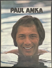 Load image into Gallery viewer, 1975 Paul Anka Tour Program + Concert Ticket Stub Hamilton Place Ontario