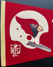 Load image into Gallery viewer, 1967 St. Louis Cardinals NFL Football Full Size Pennant Vintage