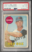 Load image into Gallery viewer, 1969 O-Pee-Chee Carl Yastrzemski #130 Boston Red Sox MLB Card PSA EX-MT 6
