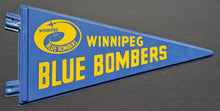 Load image into Gallery viewer, 1960s Winnipeg Blue Bombers Plastic Mini Pennants CFL Vintage Canadian Football