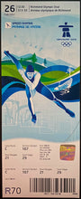 Load image into Gallery viewer, 2010 Vancouver Olympics Full Ticket Men's Long Track Speed Skating Semi-Finals