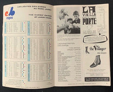 Load image into Gallery viewer, 1969 Jarry Park Program Montreal Expos 1st Season + Final 3 MLB Games vs Cards