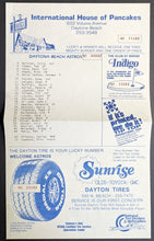 Load image into Gallery viewer, 1979 Daytona Beach Astros Baseball Program + Game Day Lineup Minor League Vtg