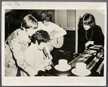 Load image into Gallery viewer, 1967 The Beatles Photo Working in Capital Records Lennon McCartney VTG LOA Music