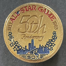 Load image into Gallery viewer, 1983 MLB Baseball All Star Game 50th Anniversary Press Pin Chicago White Sox