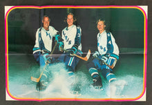 Load image into Gallery viewer, Rare The Howes Of Houston WHA Hockey Game Issued Poster / Lineup Card v Winnipeg