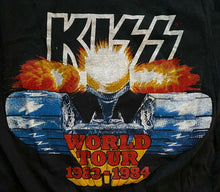 Load image into Gallery viewer, Kiss World Tour 1983/84 Concert T-Shirt Vtg Original Vintage Rock Music Shirt