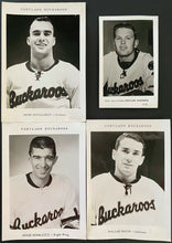 Load image into Gallery viewer, 1963 Portland Buckaroos Team Issued Player Photo Lot x4 WHL Hockey Vintage