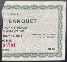 Load image into Gallery viewer, 1971 Beggars Banquet Concert Ticket Toronto Black Sabbath Yes Three Dog Night