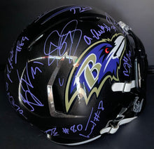 Load image into Gallery viewer, 2019/20 Baltimore Ravens Team Signed x23 Riddell Helmet Beckett Jackson Harbaugh