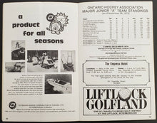 Load image into Gallery viewer, 1973-74 OHA Peterborough Program Petes vs Ottawa 67's Hockey Vintage