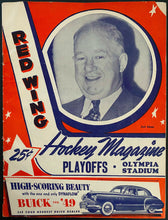 Load image into Gallery viewer, 1949 Detroit Olympia Game 1 Stanley Cup Semi Finals NHL Hockey Program Canadiens