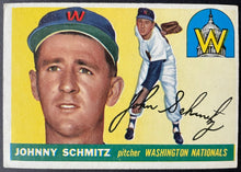 Load image into Gallery viewer, 1955 Topps Baseball #159 Johnny Schmitz Washington Nationals Vintage MLB Card