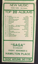 Load image into Gallery viewer, 1981 Radio Station CKOC 1150 Survey Chart Music Hamilton Ontario Rollins Stones