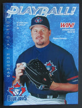 Load image into Gallery viewer, 1998 Exhibition Stadium MLB Program Toronto - Tampa Bay Clemens 3000th Strikeout