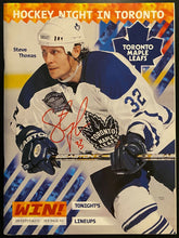 Load image into Gallery viewer, 1999 NHL Hockey Program Maple Leafs Devils Steve Thomas Signed Air Canada Centre