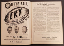 Load image into Gallery viewer, 1959 Football Program Edmonton Eskimos vs Winnipeg Blue Bombers CFL Football