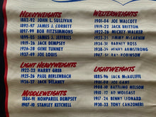 Load image into Gallery viewer, 1952 Vintage Carstairs Whiskey Promotional Boxing Banner Listing Champions