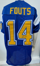 Load image into Gallery viewer, Dan Fouts Autographed Signed Custom San Diego Chargers NFL Vintage Jersey Leaf