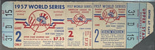 Load image into Gallery viewer, 1957 New York Yankees World Series Game 2 Full Ticket PSA MLB Baseball VTG