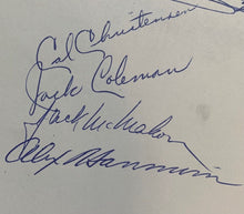 Load image into Gallery viewer, 1953/54 Rochester Royals Team Signed Paper Basketball NBA HOF Autograph Vintage