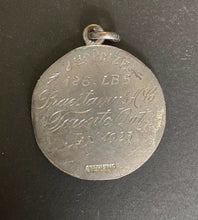 Load image into Gallery viewer, 1923 Sterling Silver 2nd Prize Boxing Medal Toronto Boxer Award
