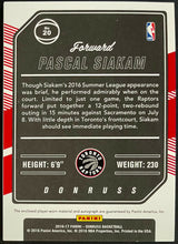 Load image into Gallery viewer, 2016-17 Donruss Panini Rookie Pascal Siakam Autographed + Jersey Card #43/75 SP