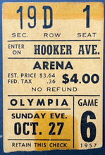 Load image into Gallery viewer, 1957 Chicago Blackhawks Bobby Hull 1st NHL Assist Detroit Red Wings Hockey VTG