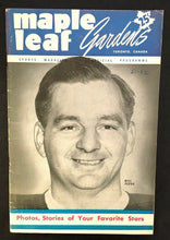 Load image into Gallery viewer, 1951 NHL Toronto Maple Leafs vs Detroit Red Wings VTG Hockey Program Bill Juzda