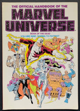 Load image into Gallery viewer, 1987 Marvel Universe Handbook Volume 9 Book of the Dead Dorma Stan Lee Superhero