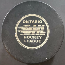 Load image into Gallery viewer, 1989/90 Kingston Raiders Game Puck In Glas Co VTG Hockey OHA Inaugural Season