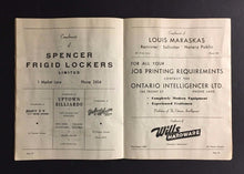 Load image into Gallery viewer, 1953 OHA Junior Playoffs Program Hockey St Mikes Belleville Ontario Bobby Hull