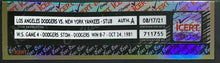 Load image into Gallery viewer, 1981 World Series Ticket Game 4 Dodgers Stadium Yankees vs Dodgers iCert Auth