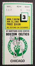 Load image into Gallery viewer, 1983 Boston Garden NBA Program Chicago Bulls vs Celtics + Basketball Ticket Stub