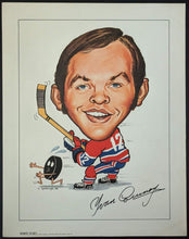 Load image into Gallery viewer, 1970s Yvan Cournoyer Sporticatures Montreal Canadiens NHL Vintage R.Pelkowski