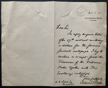 Load image into Gallery viewer, Earl Grey Signed Letter Canada's 9th Governor General Canadian Football HOFer