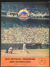 Load image into Gallery viewer, 1971 MLB Shea Stadium Baseball Program New York Mets vs Philadelphia Phillies