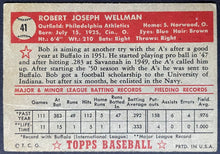 Load image into Gallery viewer, 1952 Topps Baseball Bob Wellman #41 Philadelphia Athletics Vintage MLB Card