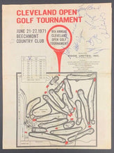 Load image into Gallery viewer, 1971 Cleveland Open PGA Golf Tournament Pairing Sheet Signed x8 Autographs