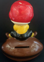 Load image into Gallery viewer, 1960s Vintage Football Bobblehead China Piggybank