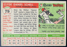 Load image into Gallery viewer, 1955 Topps Baseball #79 Danny Schell Philadelphia Phillies Vintage MLB Card
