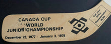 Load image into Gallery viewer, 1977 World Ice Hockey Junior Championship Sherwood Mini Stick Montreal Quebec
