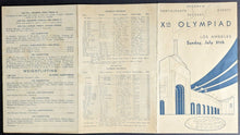 Load image into Gallery viewer, 1932 Xth Olympiad Los Angeles Summer Olympic Day Program Percy Williams Vintage
