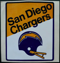 Load image into Gallery viewer, 1974 Vintage San Diego Chargers NFL Football Decal Sticker Helmet Logo