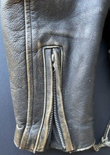 Load image into Gallery viewer, 1990s Indian Distressed Leather Motorcycle Jacket w/Large Back Patches M Vintage